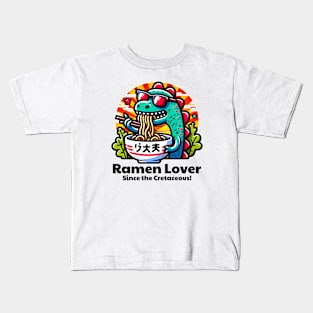 Ramen Lover - Funny Dinosaur Kids T-Shirt